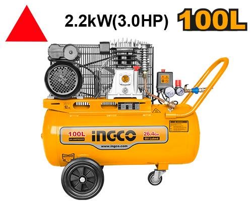 Ingco Air compressor 240V 2.2KW 3HP 240V 2.2kW 3HP 100L - AC301008