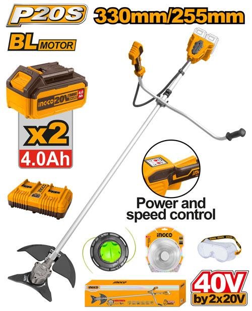 Ingco Cordless string trimmer and brush cutter 40V - CSTLI202522