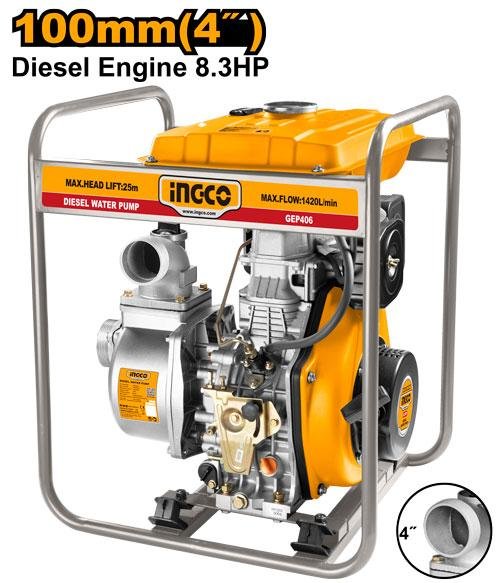 Ingco Diesel water pump 9HP 9HP 1420L - GEP406