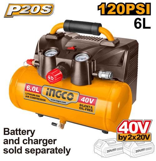 Ingco Cordless Air Compressor 40V - CACLI2003